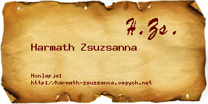 Harmath Zsuzsanna névjegykártya